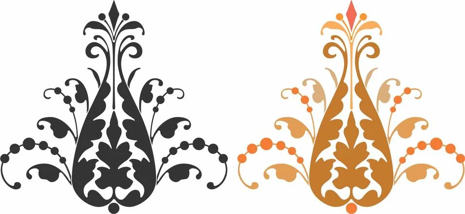 Laser cut cnc panel design for metal, wooden room divider. Stock Illustration