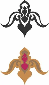 Laser cut cnc panel design for metal, wooden room divider. Stock Illustration