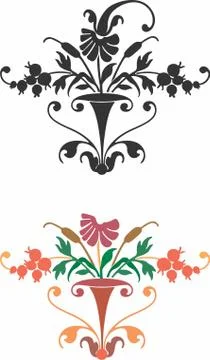 Laser cut cnc panel design for metal, wooden room divider. Stock Illustration