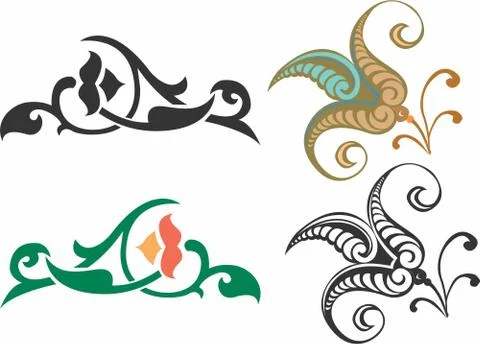 Laser cut cnc panel design for metal, wooden room divider. Stock Illustration