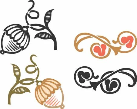 Laser cut cnc panel design for metal, wooden room divider. Stock Illustration