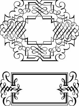 Laser cut cnc panel design for metal, wooden room divider. Stock Illustration