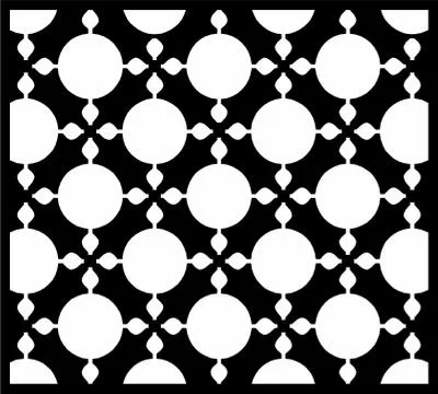 Laser cut cnc panel design for metal, wooden room divider. Illustrazione stock