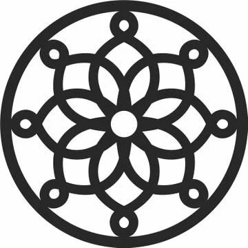 Laser cut cnc panel design for metal, wooden room divider. Illustrazione stock