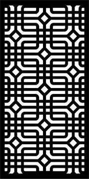 Laser cut cnc panel design for metal, wooden room divider. Stock Illustration