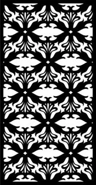 Laser cut cnc panel design for metal, wooden room divider. Stock Illustration