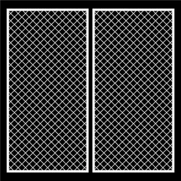 Laser cut cnc panel design for metal, wooden room divider. Stock Illustration