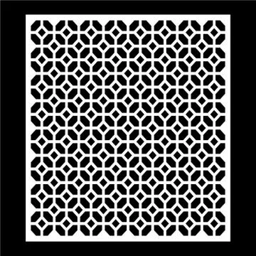 Laser cut cnc panel design for metal, wooden room divider. Stock Illustration