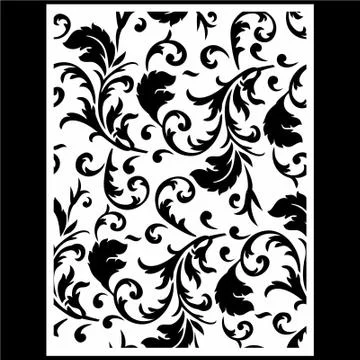 Laser cut cnc panel design for metal, wooden room divider. Stock Illustration