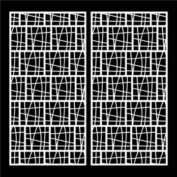 Laser cut cnc panel design for metal, wooden room divider. Illustrazione stock