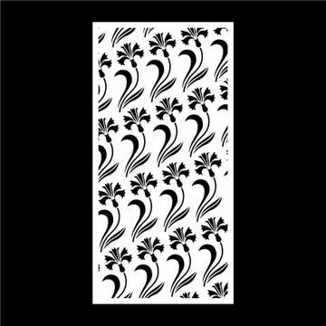 Laser cut cnc panel design for metal, wooden room divider. Stock Illustration