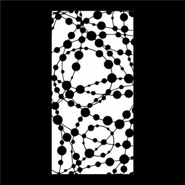 Laser cut cnc panel design for metal, wooden room divider. Stock Illustration