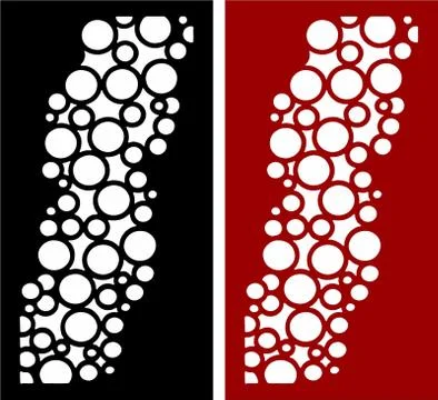 Laser cut cnc panel design for metal, wooden room divider. Stock Illustration