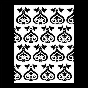 Laser cut cnc panel design for metal, wooden room divider. Stock Illustration