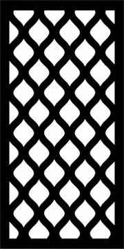 Laser cut cnc panel design for metal, wooden room divider. Stock Illustration