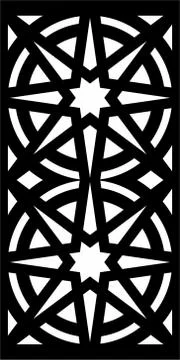 Laser cut cnc panel design for metal, wooden room divider. Stock Illustration