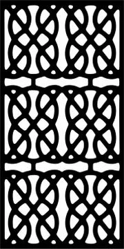 Laser cut cnc panel design for metal, wooden room divider. Stock Illustration