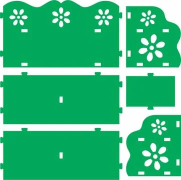 Laser cut cnc panel design for metal, wooden room divider. Stock Illustration