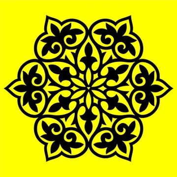 Laser cut cnc panel design for metal, wooden room divider. Stock Illustration