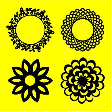 Laser cut cnc panel design for metal, wooden room divider. Stock Illustration