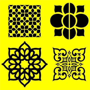 Laser cut cnc panel design for metal, wooden room divider. Stock Illustration