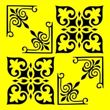 Laser cut cnc panel design for metal, wooden room divider. イラスト素材