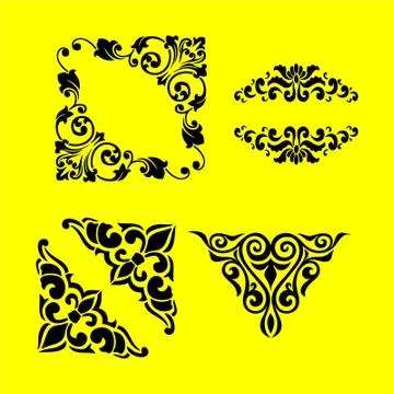 Laser cut cnc panel design for metal, wooden room divider. Stock Illustration