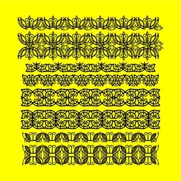 Laser cut cnc panel design for metal, wooden room divider. Stock Illustration