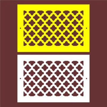 Laser cut cnc panel design for metal, wooden room divider. Stock Illustration