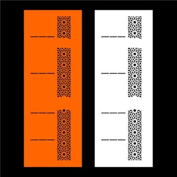 Laser cut cnc panel design for metal, wooden room divider. Stock Illustration