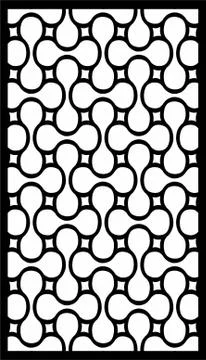 Laser cut cnc panel design for metal, wooden room divider. Stock Illustration