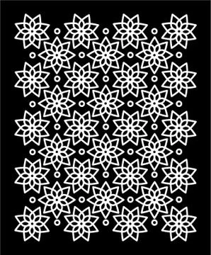 Laser cut cnc panel design for metal, wooden room divider. Stock Illustration