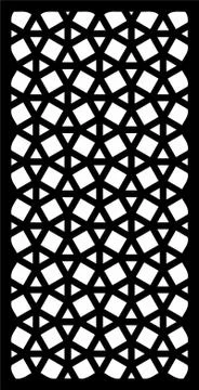 Laser cut cnc panel design for metal, wooden room divider. Stock Illustration