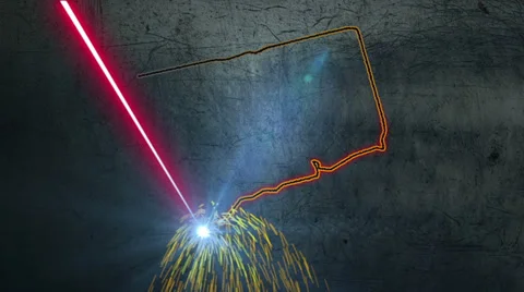 Laser Cut Connecticut Stock Footage 37653869