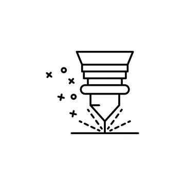 Laser cut electronics icon. Element of manufacturing イラスト素材