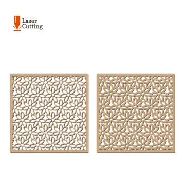 Laser cut floral panel set. Collection of vector flower frame template for cut Stock Illustration