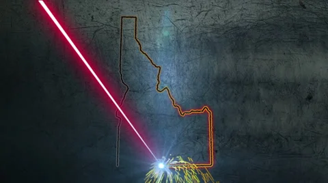 Laser Cut Idaho Stock Footage 37678336