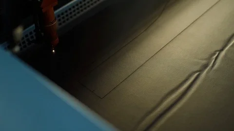 Laser cut leather Stock Footage 99815398