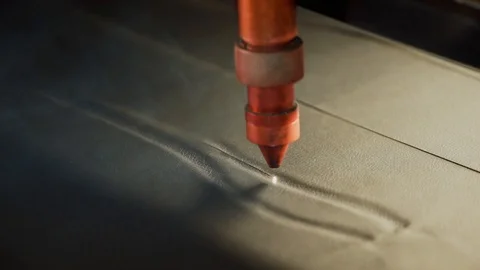 Laser cut leather Stock Footage 99815426