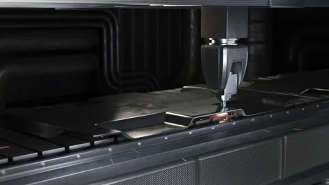 Laser Cut Machine Stock Footage 246930130