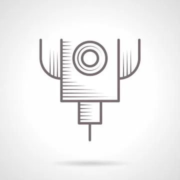 Laser cut machine vintage vector icon Stock Illustration
