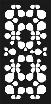 Laser-cut panel. Screen design cnc jaali partition Stock Illustration