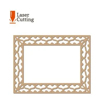 Laser cut panel. Vector frame template for cut on laser machine. Art silhouette 库存插图