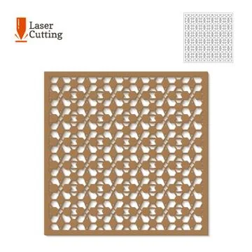 Laser cut panel. Vector template for printi on laser machine. Art silhouette 스톡 일러스트