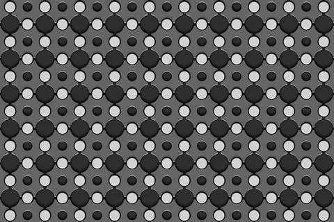 Laser cut plastic panel. Abstract geometric pattern black white color Stock Illustration