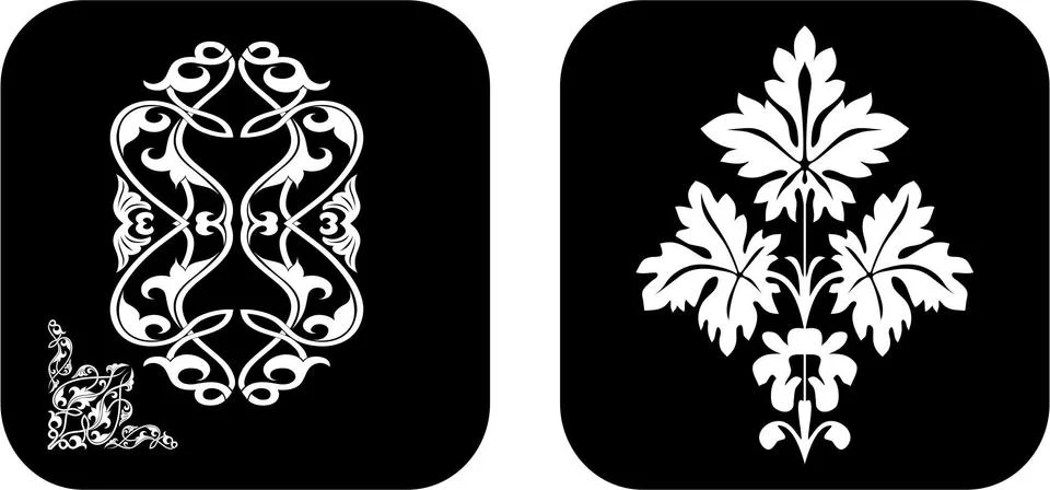 Laser cut template pattern vector Stock Illustration