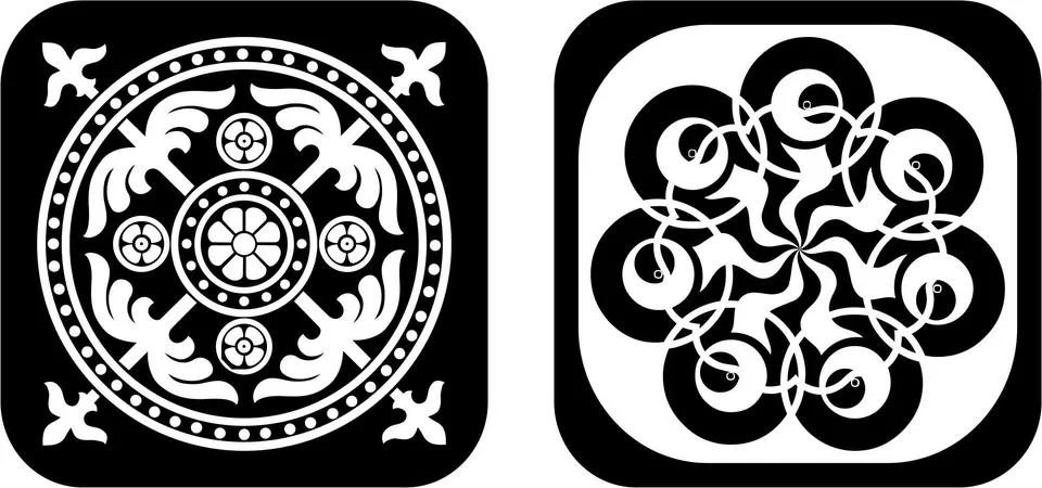 Laser cut template pattern vector Stock Illustration