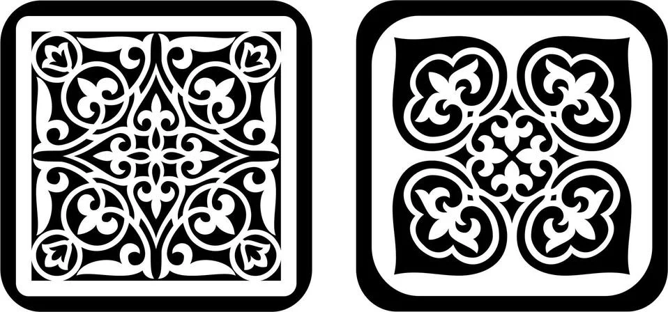 Laser cut template pattern vector Stock Illustration