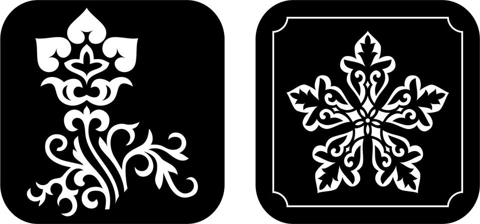 Laser cut template pattern vector Stock Illustration