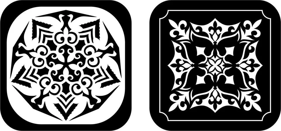 Laser cut template pattern, vector Stock Illustration